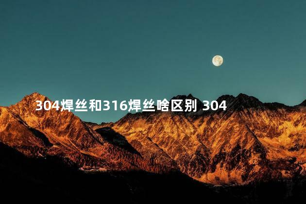304焊丝和316焊丝啥区别 304焊丝可以焊316材质吗